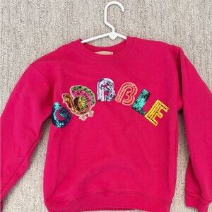 Judith March Kids Gobble Sequin Sweatshirt - Pink